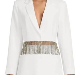 Gianni Bini White Blazer and skirt/shorts set, Sz 4